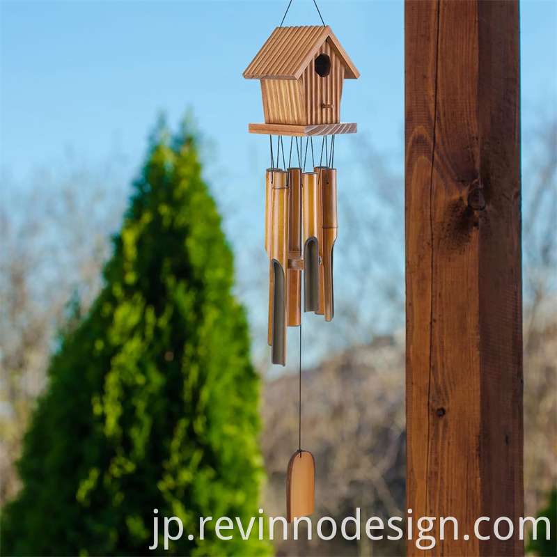 wooden wind chimes sound